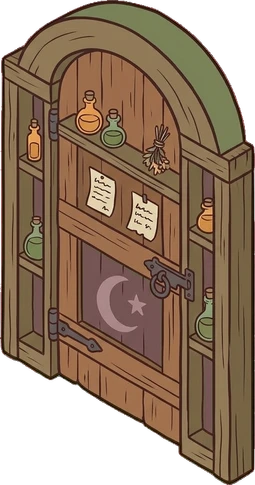 Doors, a sticker from the Witch Workshop world