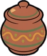 Baskets and floor things, a sticker from the Witch Workshop world