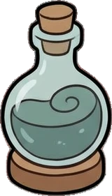 Baskets and floor things, a sticker from the Witch Workshop world