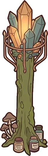 Floor lamps, a sticker from the Witch Workshop world
