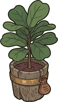 Floor plants, a sticker from the Witch Workshop world