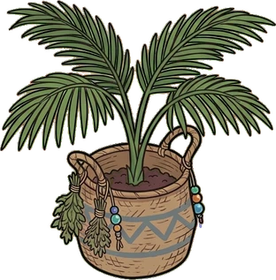 Floor plants, a sticker from the Witch Workshop world