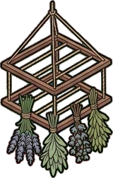 Garlands and hanging things, a sticker from the Witch Workshop world