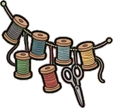 Garlands and hanging things, a sticker from the Witch Workshop world