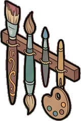 Garlands and hanging things, a sticker from the Witch Workshop world