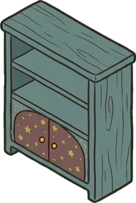 Dressers and low cabinets, a sticker from the Witch Workshop world