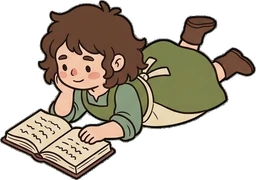 People lying down, a sticker from the Witch Workshop world