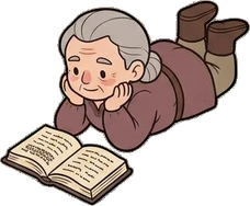 People lying down, a sticker from the Witch Workshop world
