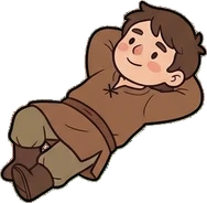 People lying down, a sticker from the Witch Workshop world