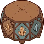 Poufs and ottomans, a sticker from the Witch Workshop world