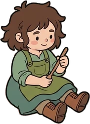 People sitting, a sticker from the Witch Workshop world