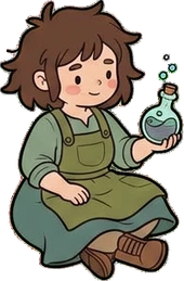 People sitting, a sticker from the Witch Workshop world