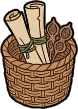 Shelf things, a sticker from the Witch Workshop world