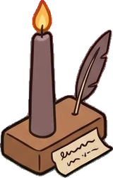 Candles and small lights, a sticker from the Witch Workshop world