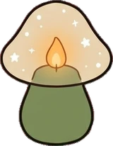 Candles and small lights, a sticker from the Witch Workshop world