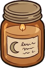 Candles and small lights, a sticker from the Witch Workshop world