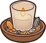 Candles and small lights, a sticker from the Witch Workshop world