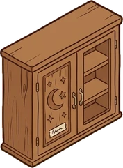 Wall cabinets, a sticker from the Witch Workshop world