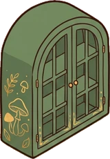 Wall cabinets, a sticker from the Witch Workshop world