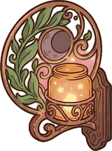 Wall lights, a sticker from the Witch Workshop world