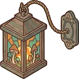 Wall lights, a sticker from the Witch Workshop world