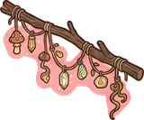 Wall lights, a sticker from the Witch Workshop world