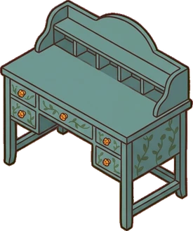 Desks and workbenches, a sticker from the Witch Workshop world