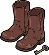 Bags, hats and shoes, a sticker from the Witch Workshop world