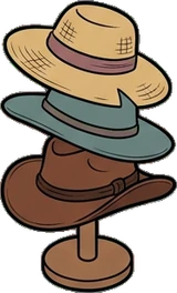 Bags, hats and shoes, a sticker from the Witch Workshop world