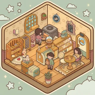 A Bakery Corner corner decorated by a player: 45 stickers