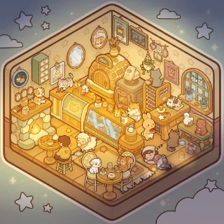 A Bakery Corner corner decorated by a player: 74 stickers