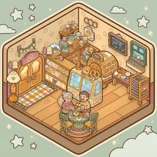 A Bakery Corner corner decorated by a player: 64 stickers
