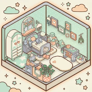 Un rincón Habitación del bebé decorado por un jugador: 36 stickers